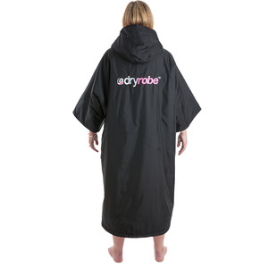 2023 Dryrobe Advance Korte Mouw Wissel Robe DR100 - Black / Roze