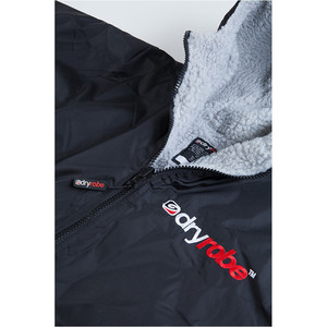 2019 Dryrobe Advance - korte mouw Premium outdoor veranderbare mantel DR100 - XL zwart / grijs