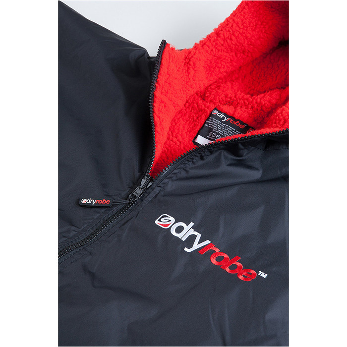 2023 Dryrobe Advance Long Sleeve Change Robe DR100L - Black / Red