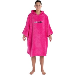 2022 Dryrobe Organic Cotton Hooded Towel Changing Robe / Poncho - Pink