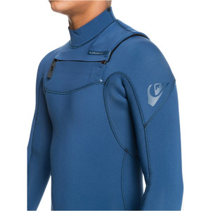 2022 Quiksilver Jongens Everyday Sessions 4/3mm Borst Ritssluiting Gbs Wetsuit EQBW103067 - Insignia Blue