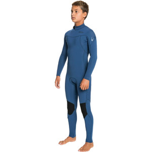 2021 Quiksilver Boy Daily Sessions 3/2mm Back Zip Gbs Combinaison Eqbw103071 - Insignia Blue