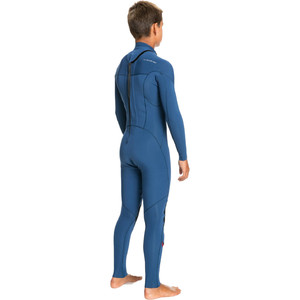 2021 Quiksilver Boy's Daily Sessions 3/2mm Back Zip Gbs Wetsuit Eqbw103071 - Insignia Blue