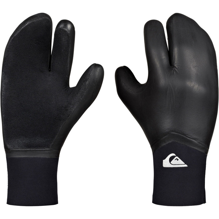 2019 Quiksilver Highline 5mm Neogoo 3 Finger Gloves Black EQYHN03034