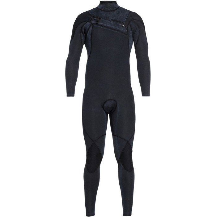 Quiksilver Mens Highline Ltd Monochrome 4/3mm Chest Zip Hydrolock Wetsuit BLACK EQYW103074