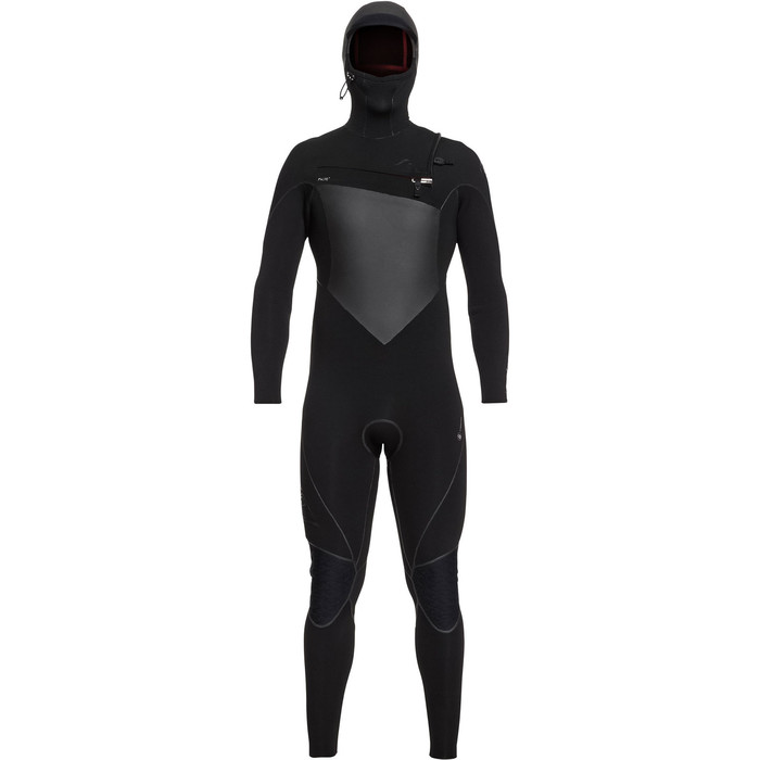 2019 Quiksilver Highline Plus 5/4/3mm Hooded Chest Zip Wetsuit Black EQYW203009