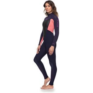 Roxy 3/2mm Prologue Girls Surf Gear Wetsuit Blue Ribbon Coral Flame All Sizes 