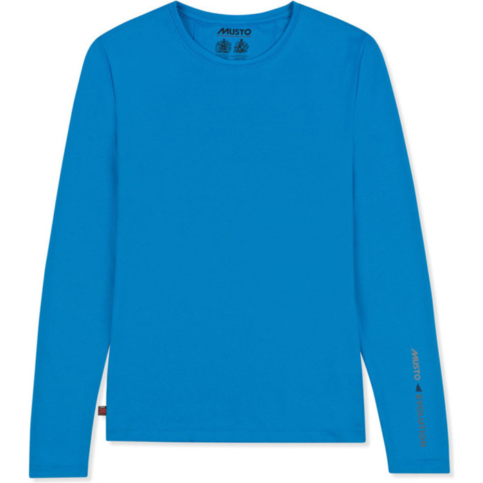 2019 Musto Womens SunShield Permanent Wicking UPF30 Long Sleeve T-shirt Brilliant Blue EWTS019