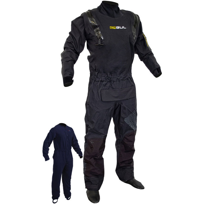 Gul Juniorkode Code Zero Strekk U-zip Drysuit + Tisse Glidels Gm0368-a6 Inkludert Underfleece