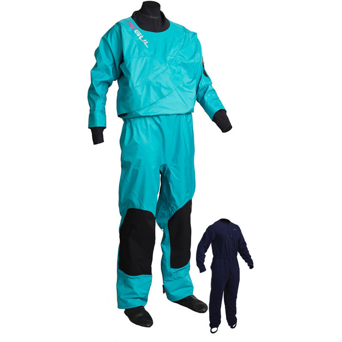 2018 GUL Wart Dartmouth Eclip Zip Drysuit blu GM0383-B3 COMPRESO SOTTOFUCILE