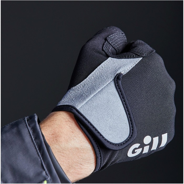 2024 Gill Deckhand Long Finger Gloves 7053 - Black - Sailing - Accessories