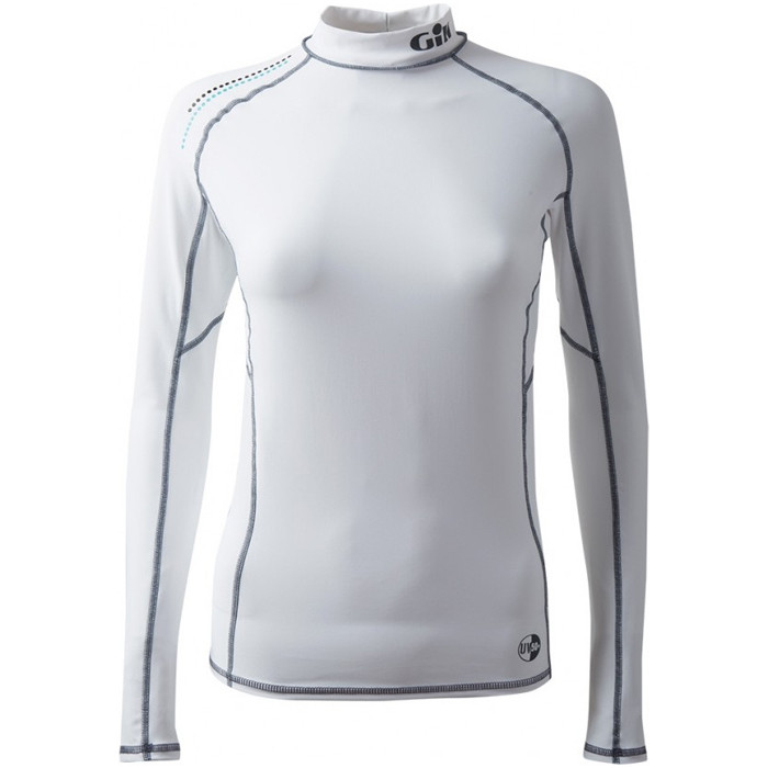 2019 Gill Womens Pro Long Sleeve Rash Vest WHITE 4430W