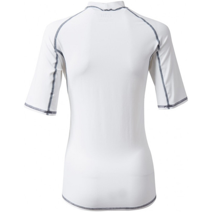 White Gill Mens Pro Rash Vest Short Sleeve 2019 