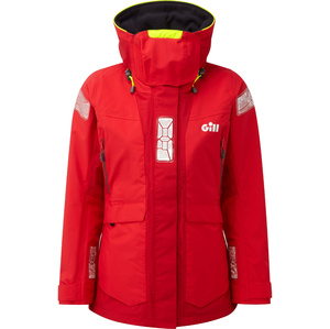 2024 Gill OS2 Womens Offshore Jacket & Trouser Combi Set - Red /  Black