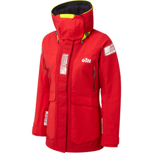 2024 Gill OS2 Womens Offshore Jacket & Trouser Combi Set - Red /  Black