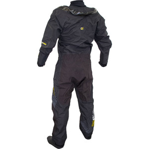 2021 Gul Mens Code Zero Stretch U-Zip Drysuit With Con Zip & Underfleece GM0368-B8 - Black