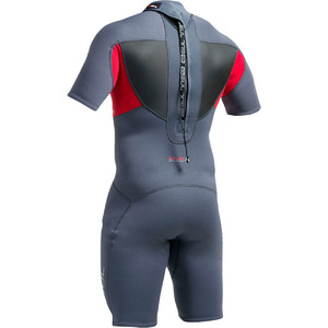 Gul Response 3/2mm Mens Shorty Wetsuit in Graphite / Red RE3319-A9