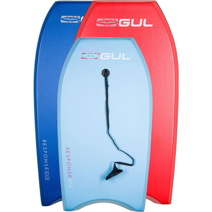 2022 Gul Response Family Package Bodyboards - 2 Adultes 1 Junior - Bleu, Rouge + Bleu Clair