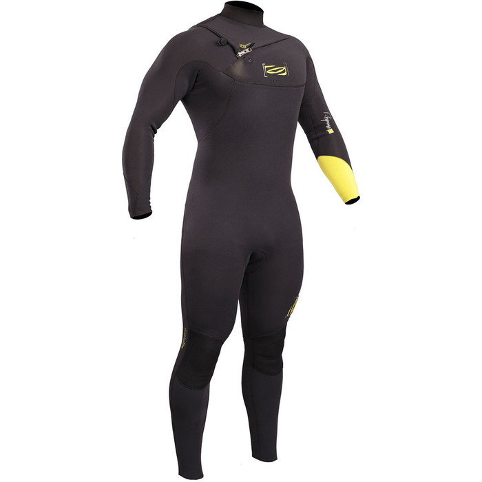 2019 Gul Response Fx 3/2mm Gbs Wetsuit Chest Zip Preto / Limo Re1240-b4