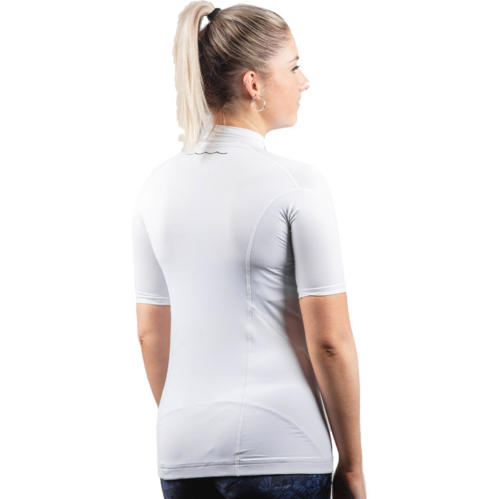 2023 Gul Womens Recore Short Sleeve UV Rashguard Rg0330 -B9 White