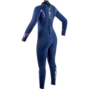 2021 Gul Womens Response 4/3mm Back Zip GBS Wetsuit RE1248-B9 - Indigo Blue