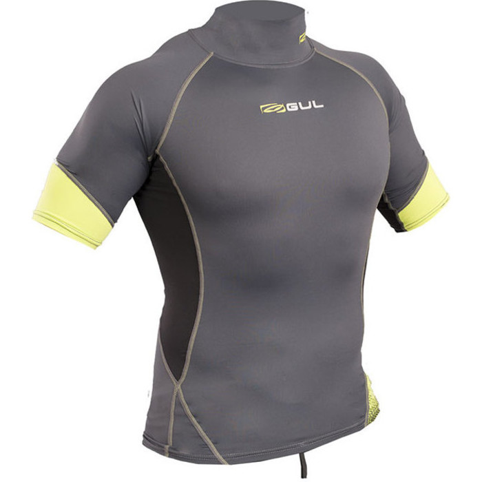2020 Gul Xola Short Sleeve Rash Vest Graphite / Lime RG0338-B4