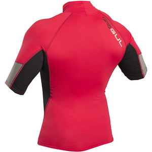 2019 Gul Xola Short Sleeve Rash Vest Red / Black RG0338-B4