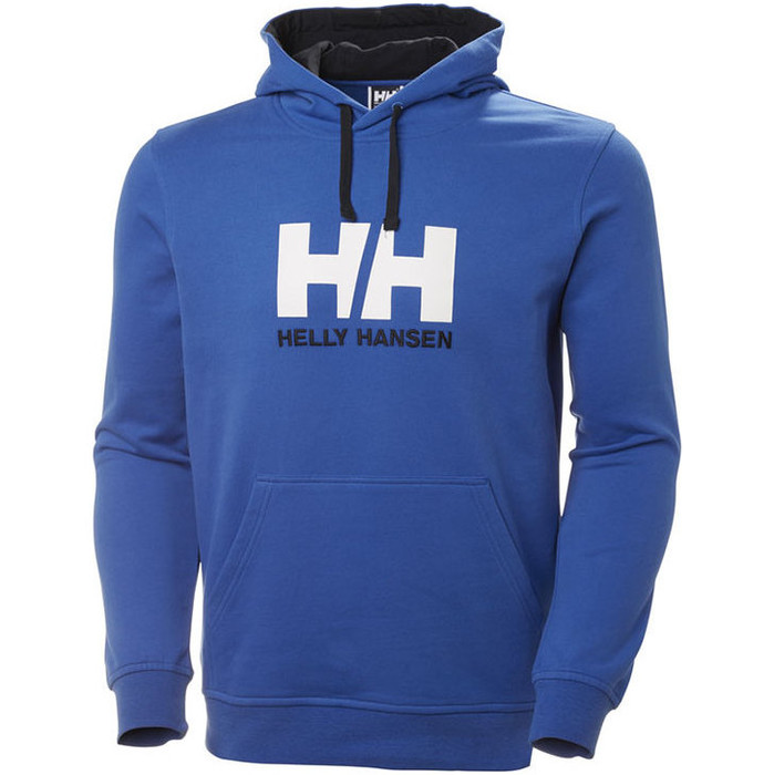 2019 Helly Hansen HH Logo Felpa Con Cappuccio Blu Olympian 33977