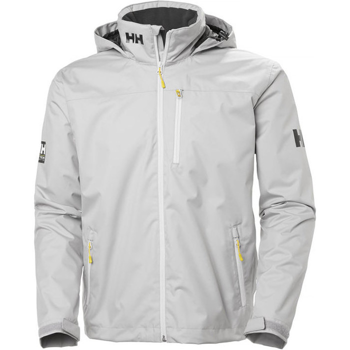 2019 Helly Hansen Hooded Crew Mid Layer Jacket Silver Grey 33874