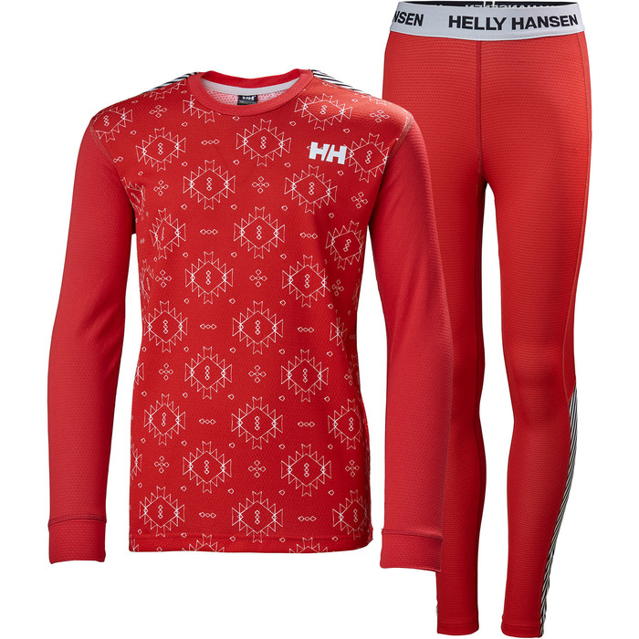 2020 Helly Hansen Junior Lifa Active Thermische Onderkleding Set 48647 - Framboos