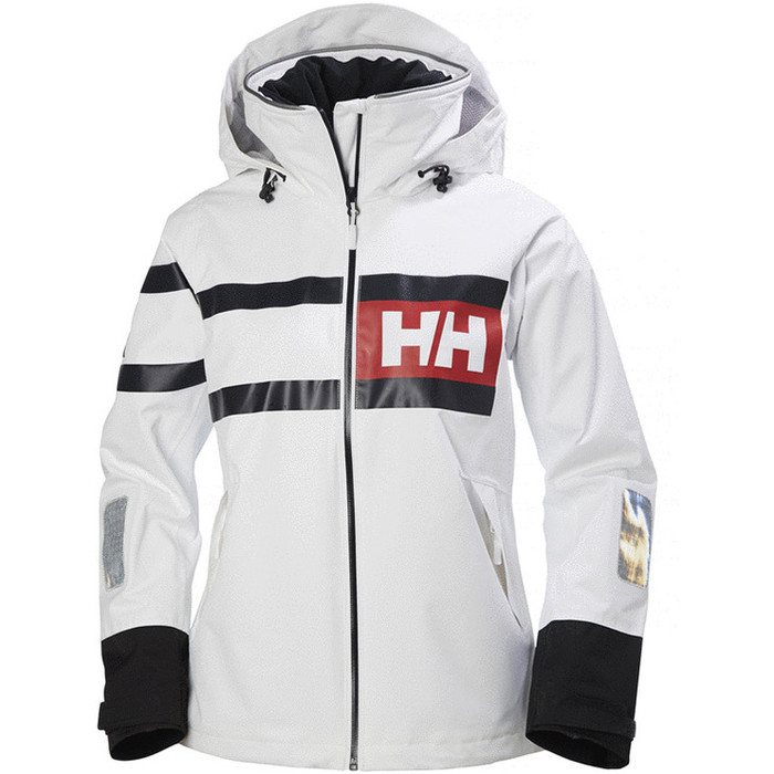 2019 Helly Hansen Womens Salt Power Jacket White / Black 36279