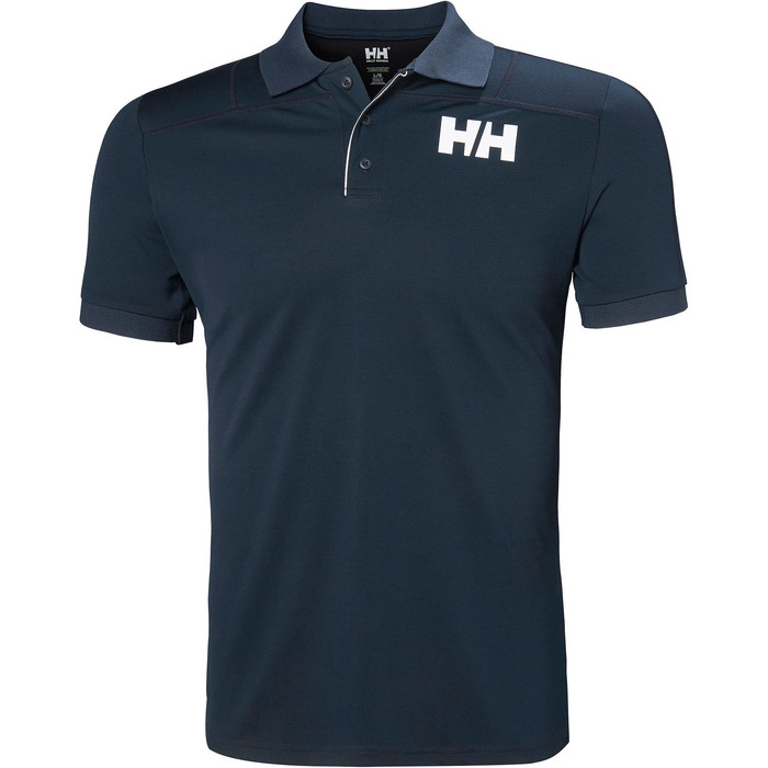 2019 Helly Hansen Mens Lifa Active Light Short Sleeve Polo Navy 49322