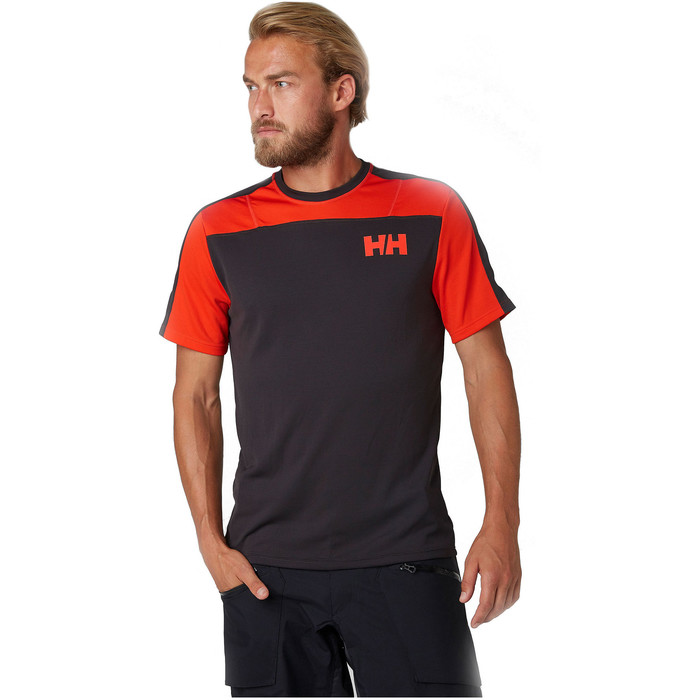 2019 Helly Hansen Mens Lifa Active Light Short Sleeve T-Shirt Ebony 49330