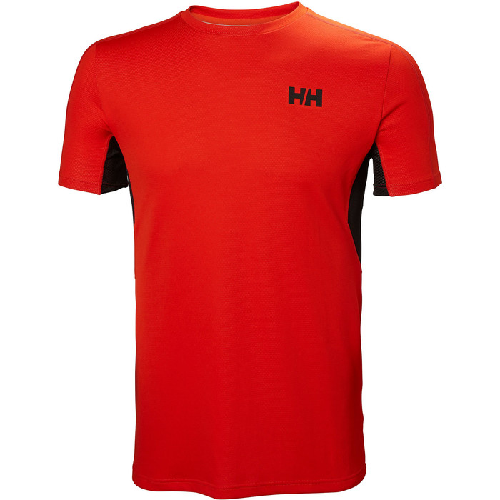 2019 T-shirt Helly Helly Hansen Uomo In Mesh Con Rete Active Pomodorini 49319