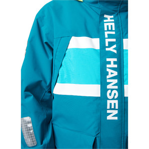 2021 Helly Hansen Mens Salt Coastal Jacket & Trouser Combi Set - Teal / Ebony