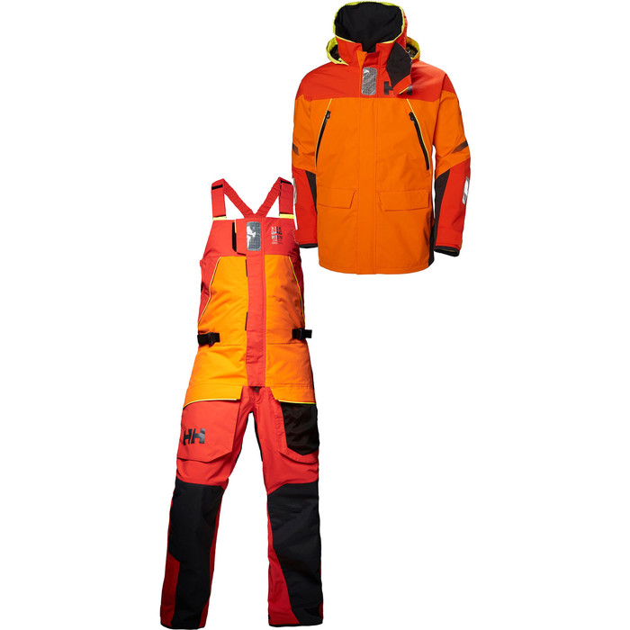 Helly Hansen Skagen Offshore Jacket 33907 & Hose 33908 Kombi-Set Blaze Orange