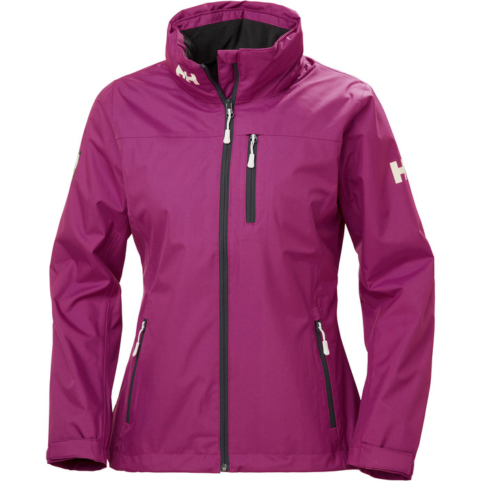 2019 Helly Hansen Womens Hooded Crew Mid Layer Jacket Berry 33891