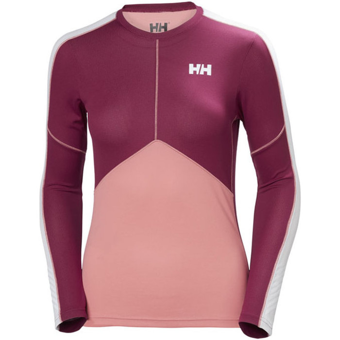 Helly Hansen Womens Lifa Active kevyt pitkhihainen t-paita, kuorenpunainen 48369