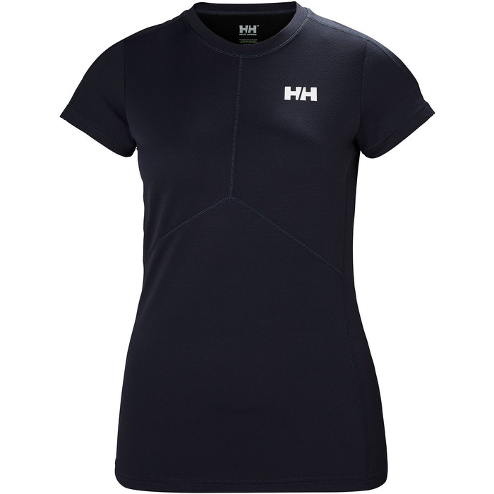 2019 Helly Hansen Womens Lifa Active Light Short Sleeve Top Graphite Blue 49328