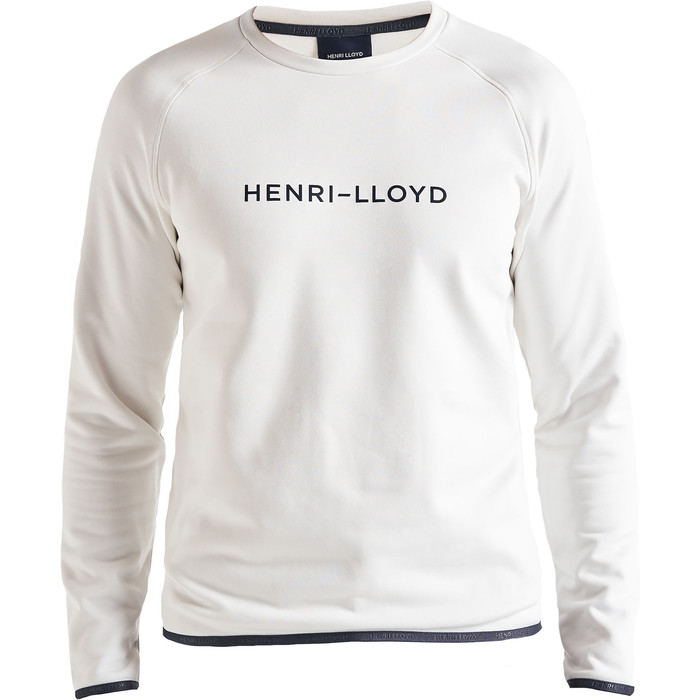 2020 Henri Lloyd Hombres Fremantle Stripe Crew Sweat Cloud White P191104011