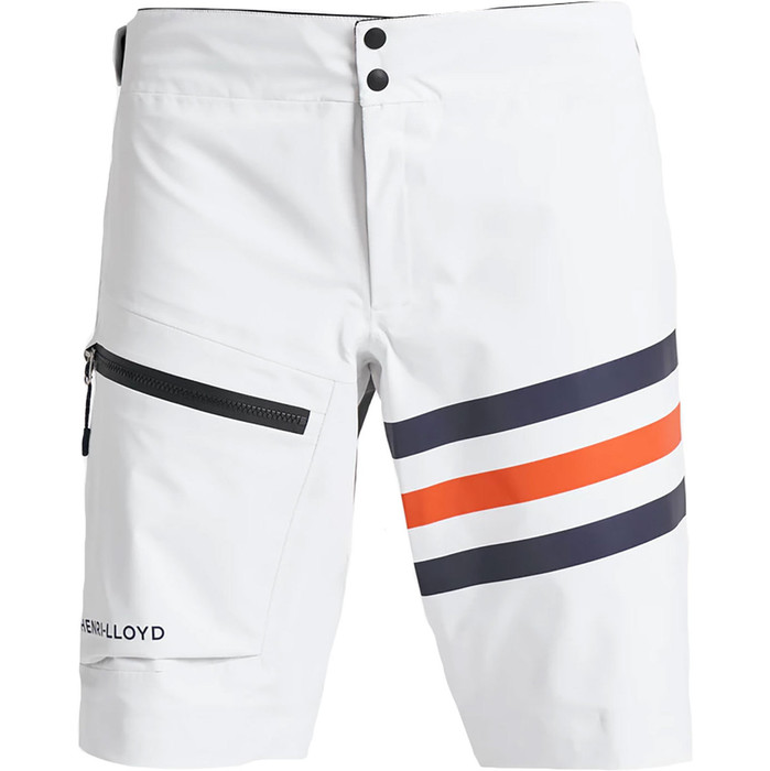 2020 Henri Lloyd Mens Fremantle Stripes Gore-Tex Shorts Cloud White P191105007