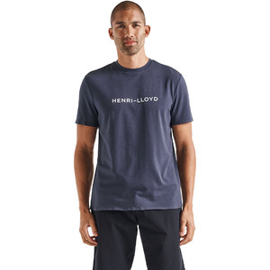 2020 Henri Lloyd Mens Fremantle Streifen - T - Shirt Navy Blau P191104009