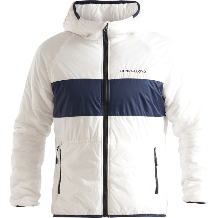 2020 Henri Lloyd Mens Maverick Hooded Liner Mid Layer Jacket P201110055 - Cloud White