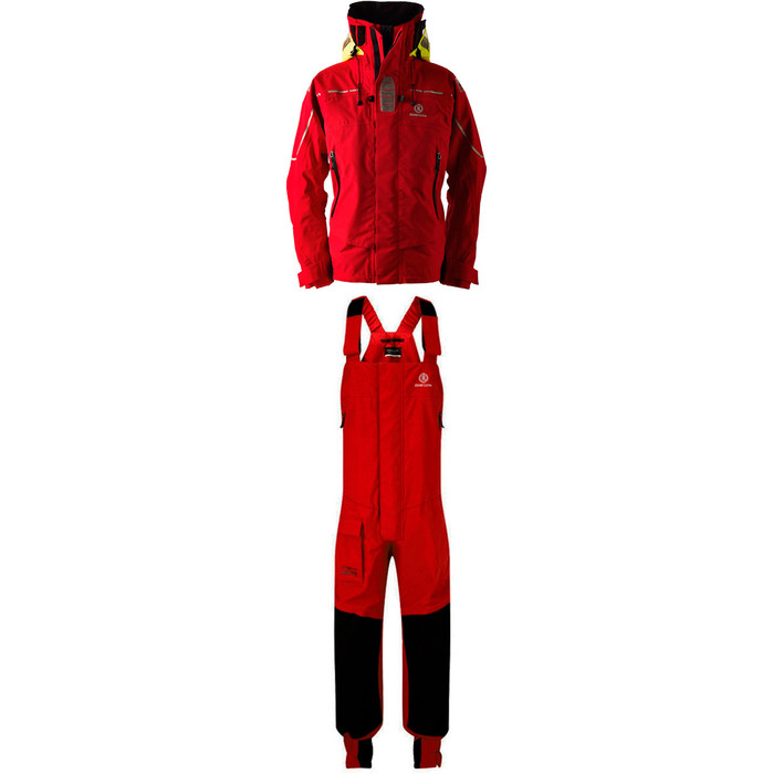 2016 Henri Lloyd Offshore Elite Racer Jacket Y00297 & pantalons Y10135 Combi Set Rouge