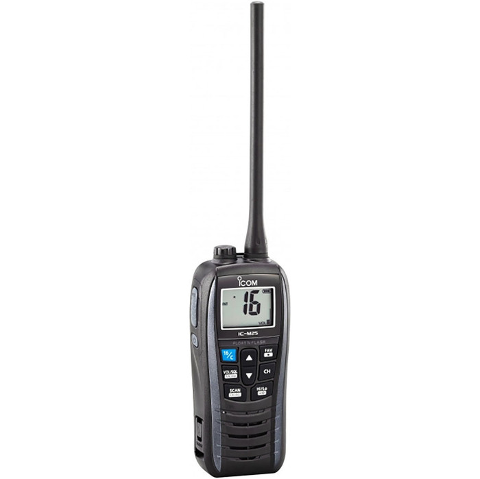 2024 ICOM M25 Waterdichte handheld VHF-radio grijs VHF0160