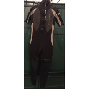 SOLA FUSION CORE FURY 3/2MM CONVERTABLE WETSUIT BLACK GREY Easy Stretch Mens 