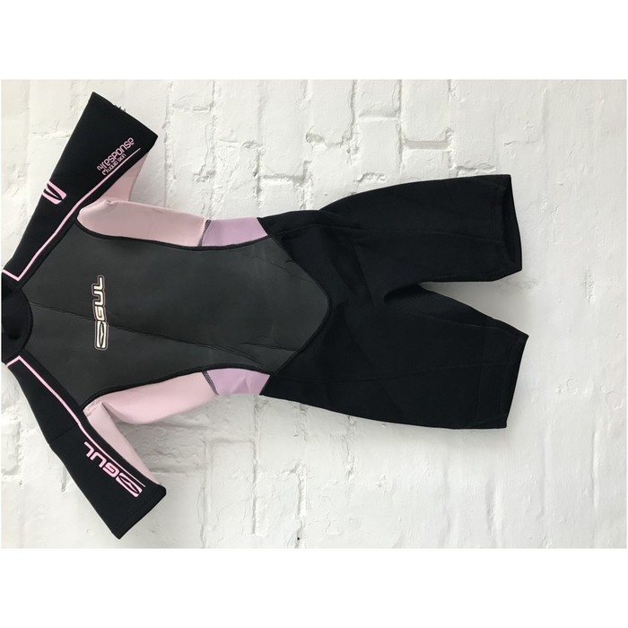 Gul Response Dames 3/2 Shorty Wetsuit Flatlock In Zwart / Roze