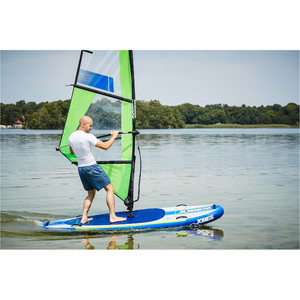 2019 Jobe Venta Windsurf Oppustelig Stand Up Paddleboard 9'6 x 36 "INC 3.5m Sejl, Padle, Pumpe, Taske & Leash
