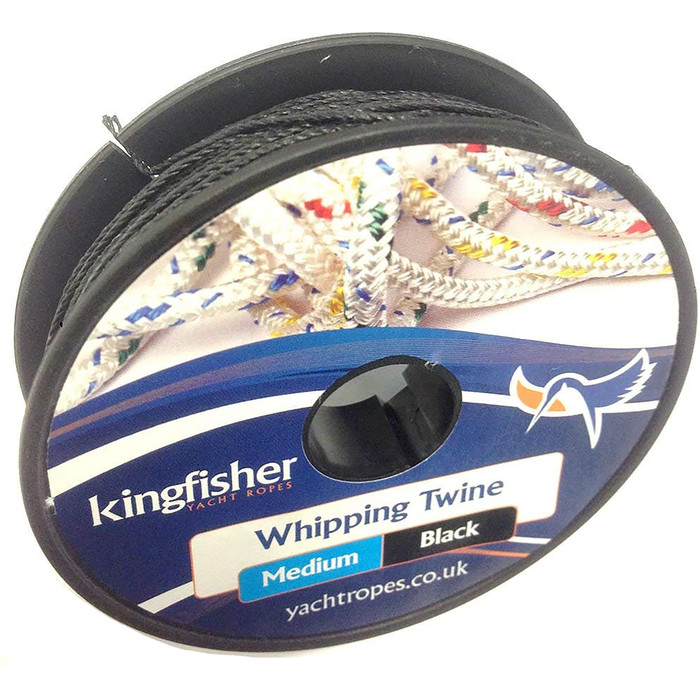 Kingfisher Twisted Whipping Twine Zwart Wtxb