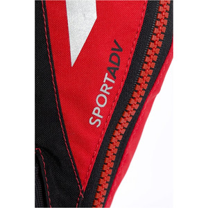2021 Kru Sport 170N ADV Auto Lifejacket with Harness, Hood & Light Red LIF7361